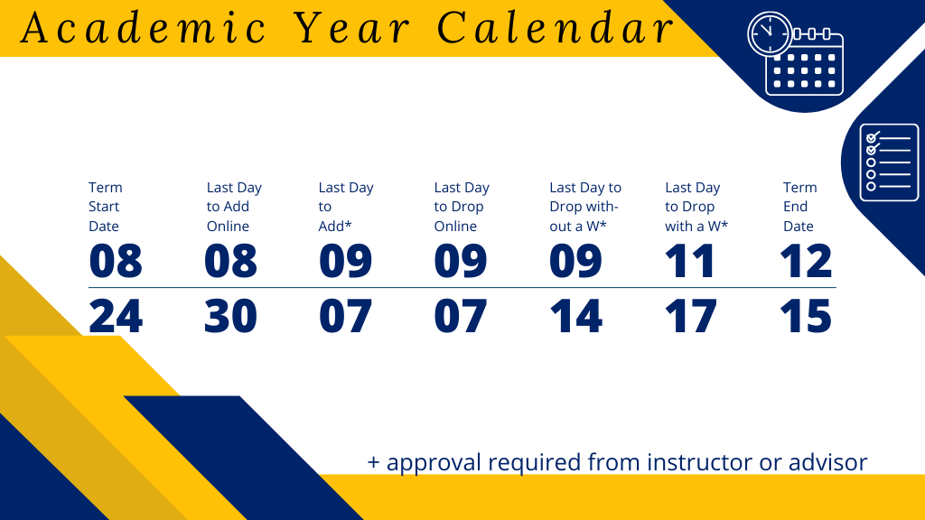 Academic Year Dates and Deadlines