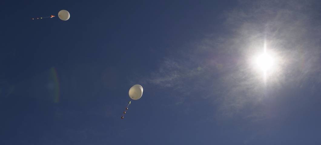 high-altitude balloons and payloads rising